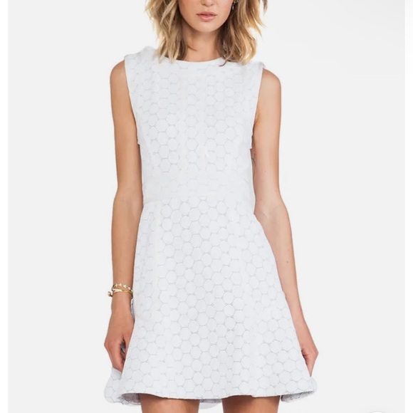 MARC BY MARC JACOBS  Leyna Dotty Ponte Dress White - Picture 2 of 9